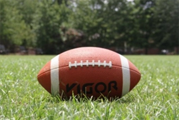 photograph of a football